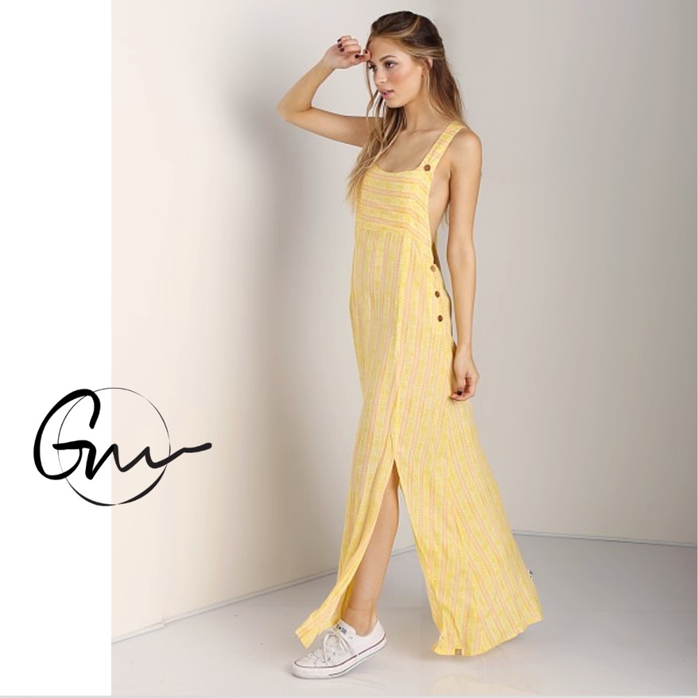 Tallow, Barrymore Maxi Dress in Retro Floral (Yellow, peach, white) Size 4 (S)